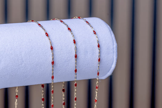 Core - 14K Gold Filled Enamel (Red)