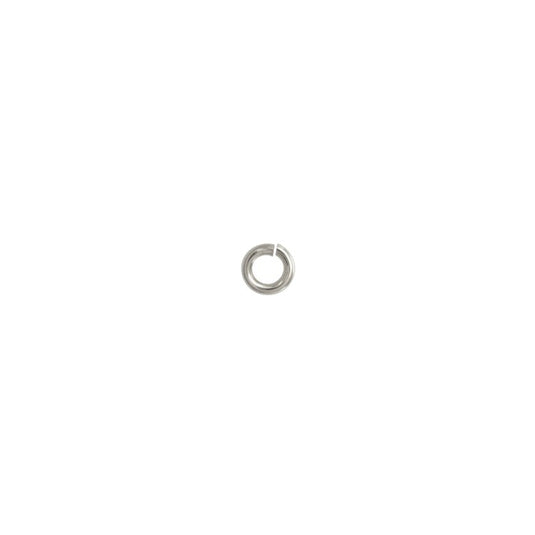 22G 2.5mm Round Jump Ring - 14K Solid Gold (White)