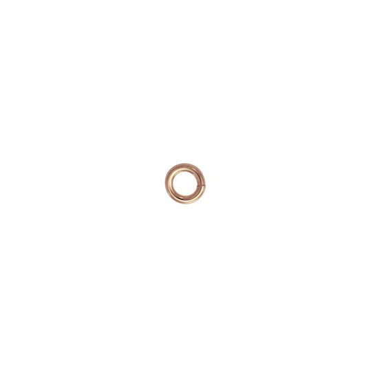 22G 3mm Round Jump Ring - 14K Solid Gold (Rose)