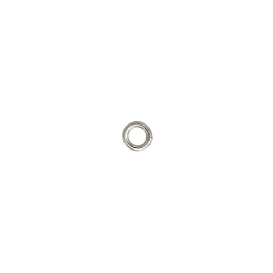 22G 3mm Round Jump Ring - 14K Solid Gold (White)
