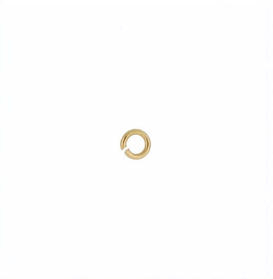 24G 2.5mm Round Jump Ring - 14K Solid Gold (Yellow)