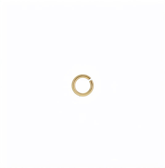 24G 3mm Round Jump Ring - 14K Solid Gold (Yellow)