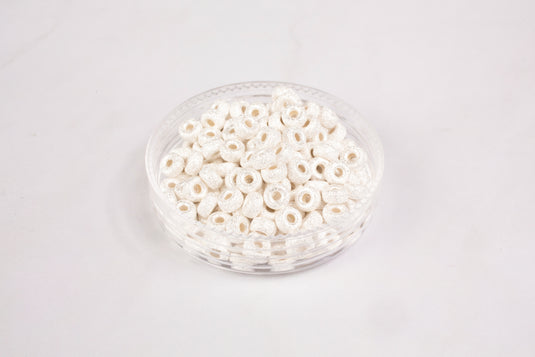 Sterling Silver  Stardust  Roundel  Bead permanent jewelry supplies