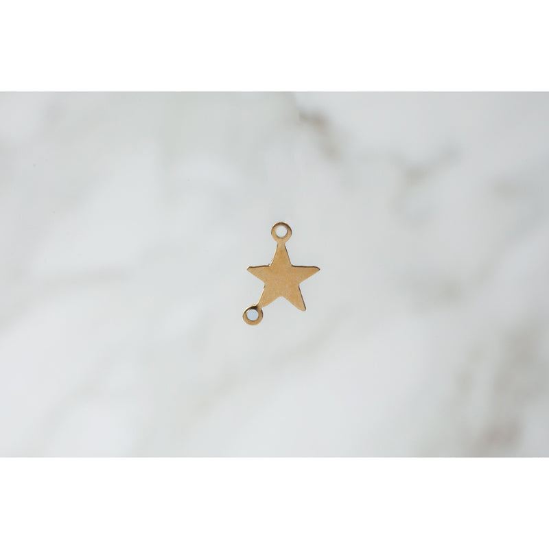 Load image into Gallery viewer, Open Back Star Charm - 14K Gold (Yellow)

