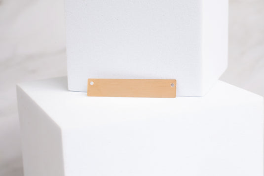 Conector de barra rectangular - Oro de 14 quilates (rosa)