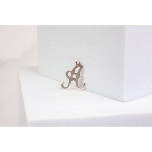 Sterling Silver  Letter  Cursive  charm