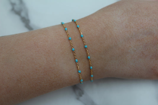Aruba - 14K Gold Filled Enamel (Turquoise)
