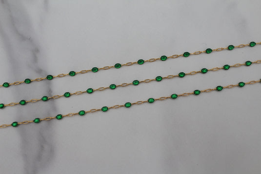 Dublin - 14K Gold Filled Enamel (Emerald Green)