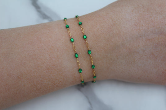 Dublin - 14K Gold Filled Enamel (Emerald Green)