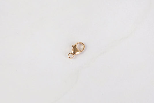 Pear Shaped Jump Ring Trigger Lobster Clasp - 14K Solid Gold (Yellow)