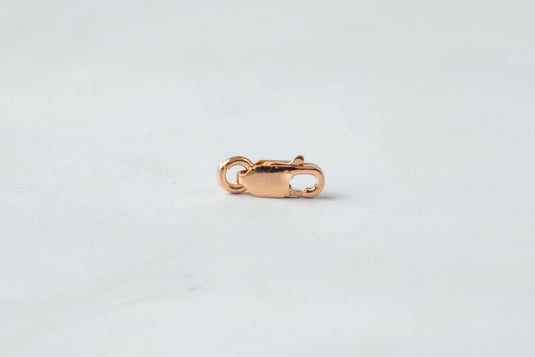 Oval Jump Ring Trigger Lobster Clasp - 14K Solid Gold (Rose)
