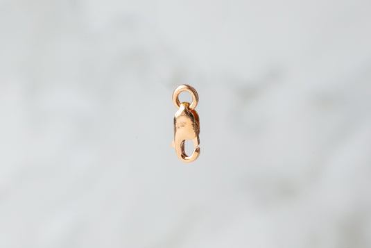Oval Jump Ring Trigger Lobster Clasp - 14K Solid Gold (Rose)