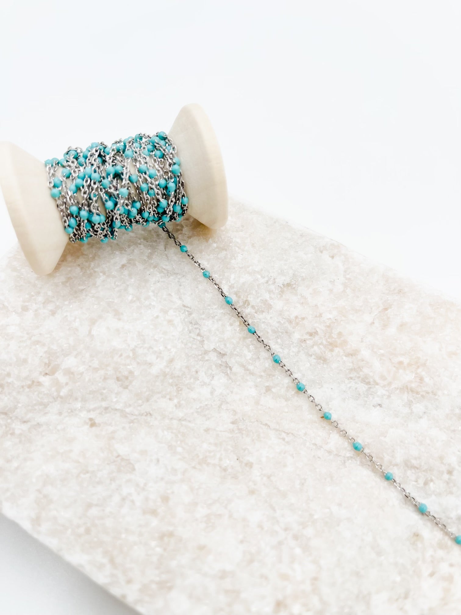 Neptune Sterling Silver Enamel (Turquoise Blue) LINKED Permanent