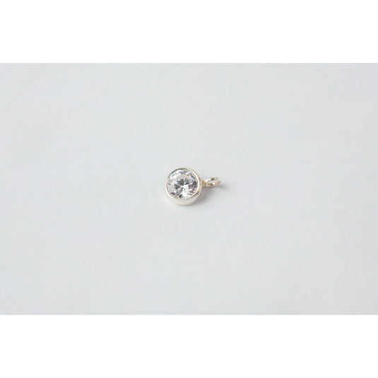 Sterling Silver  Silver  cubic zirconia  cubic ziconia  charm