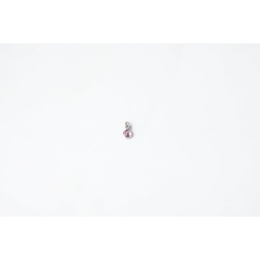 White Gold  White  stone  sapphire  pink  Gold  gemstone  charm  14k Gold  14k