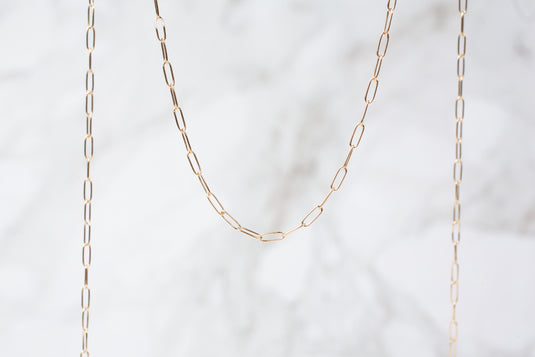 Yellow Gold  Paperclip link  paperclip  Oval Chain  oval  Gold Chain  14k gold chain  14k Gold  14k