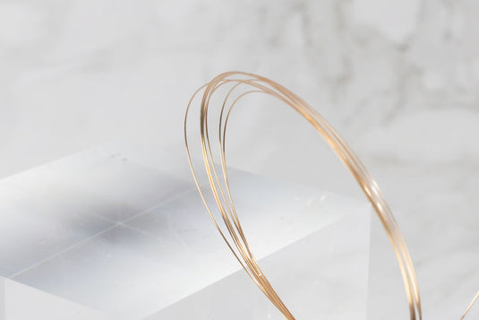 30G Round Wire - 14K Solid Gold (Yellow)
