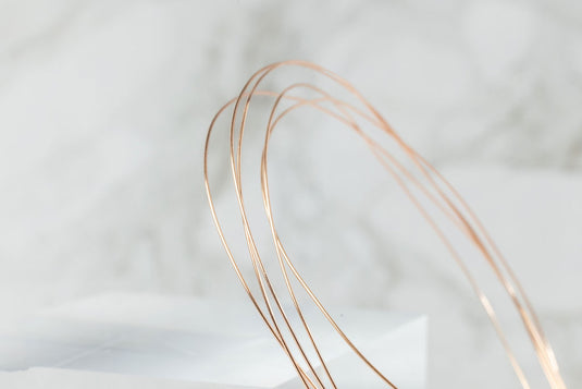 26G Round Wire - 14K Solid Gold (Rose)