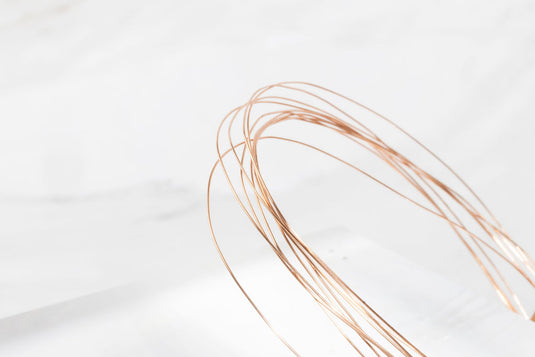 30G Round Wire - 14K Solid Gold (Rose)