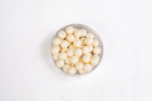 Hueso de vaca/bovino, cuentas redondas lisas