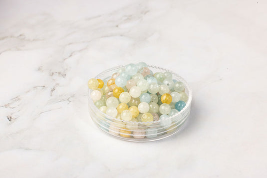 Cuentas redondas de morganita