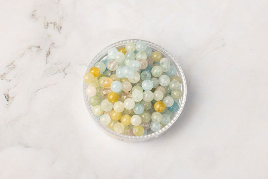 Cuentas redondas de morganita