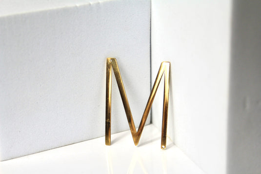 Large Letter Charms - Gold Plated