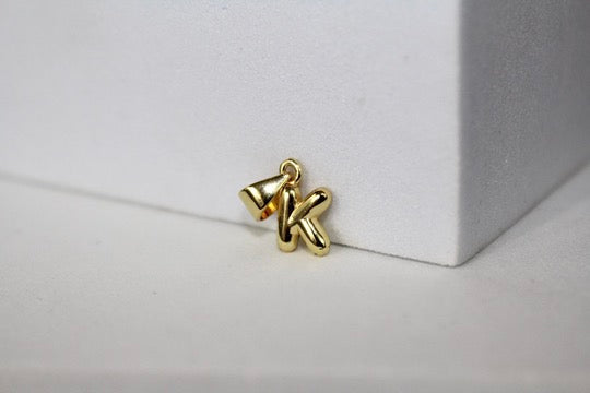 Load image into Gallery viewer, Bubble Letter Charms - Gold Plated
