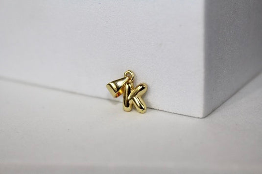 Bubble Letter Charms - Gold Plated