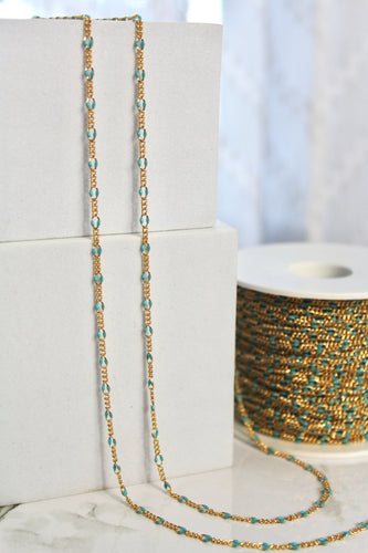 Ocean - 14K Gold Filled Enamel (Blue)