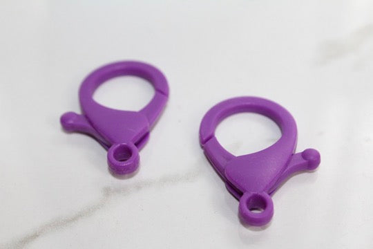 Load image into Gallery viewer, Purple Oversized Lobster Clasp - Plastic
