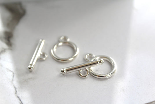 Silver Thick Toggle Clasp - Silver Plated