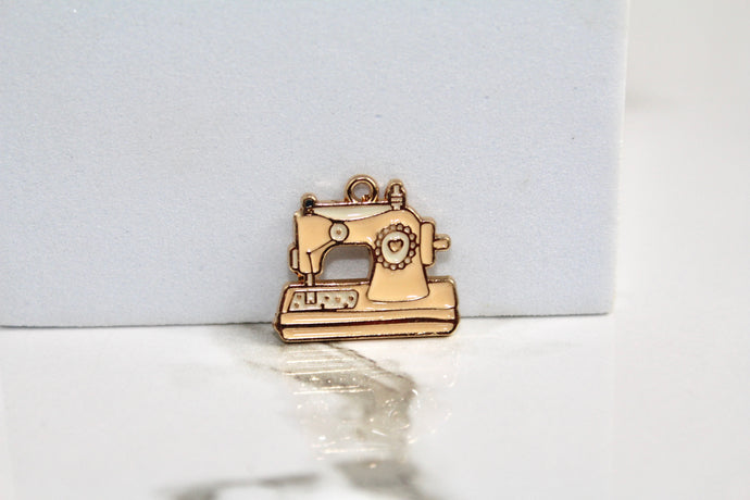 Sewing Machine Charm - Gold Plated