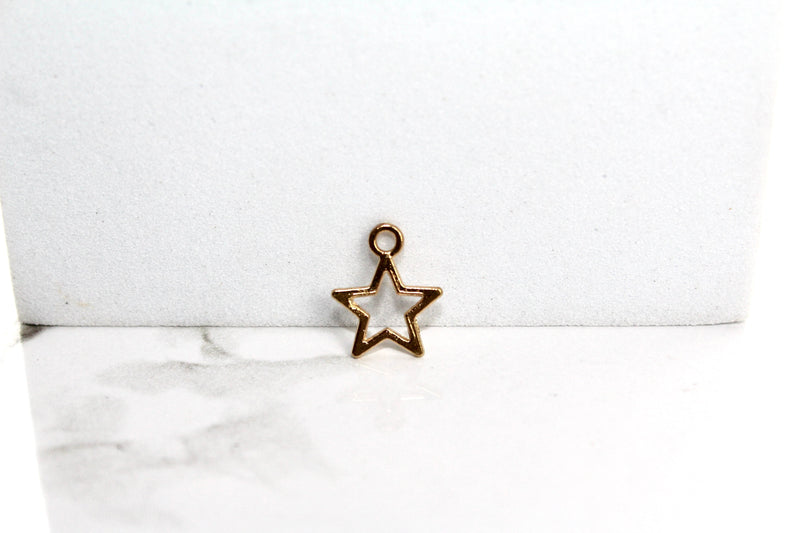 Load image into Gallery viewer, Star Outline Charm - Gold Plated
