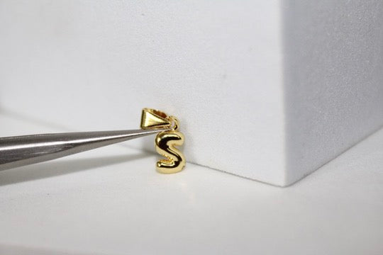 Load image into Gallery viewer, Bubble Letter Charms - Gold Plated
