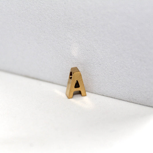 Simple Letter Charm - 14K Gold Filled (Yellow)