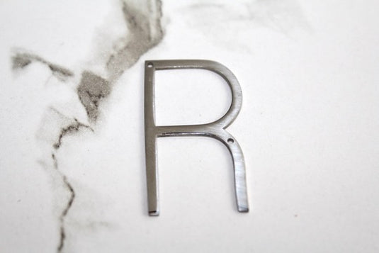 Large Letter Charm - Silver Plated