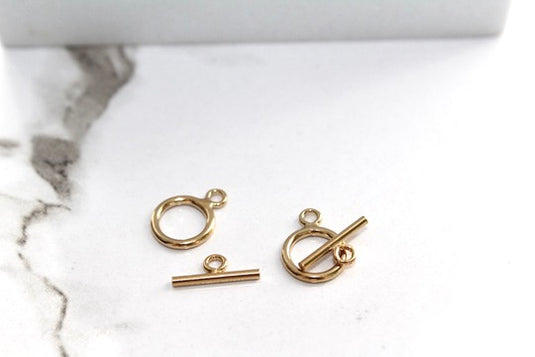 Small Gold Toggle Clasp - 14K Gold Filled (Yellow)