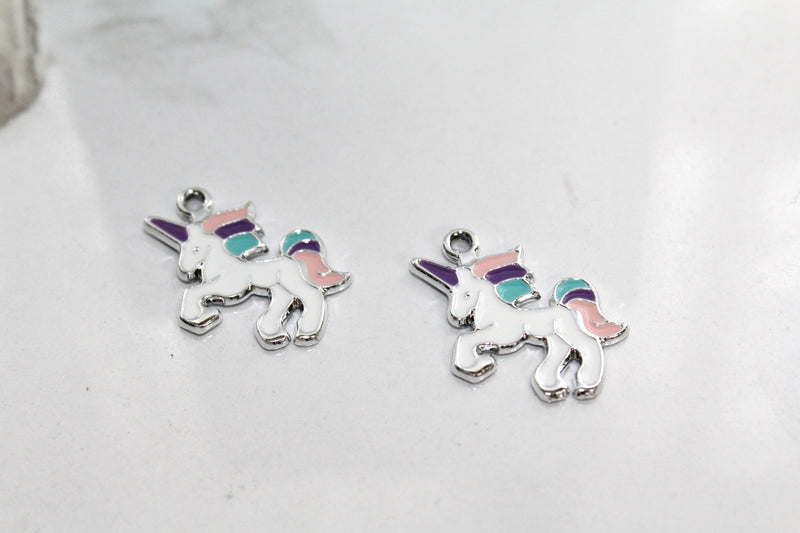 Load image into Gallery viewer, Unicorn Body Charm - Silver Plated
