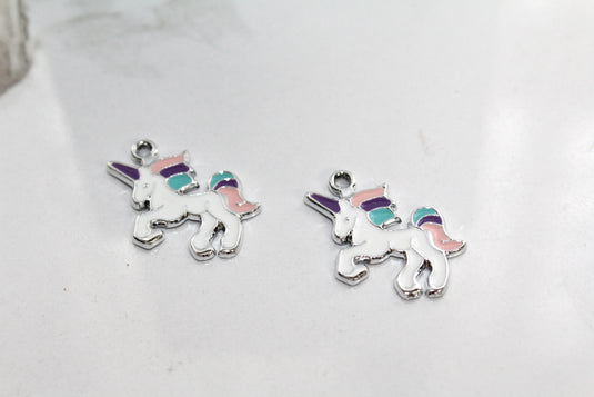 Unicorn Body Charm - Silver Plated