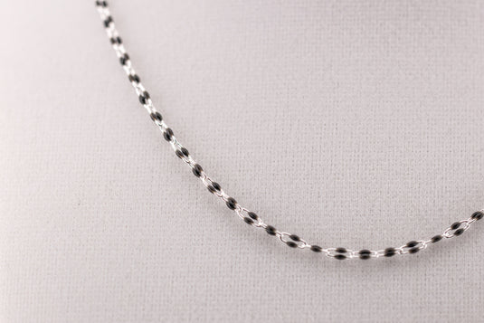 Cole - Sterling Silver Enamel (Black)