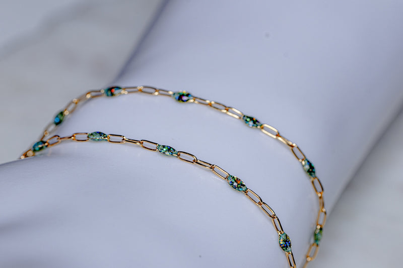 Load image into Gallery viewer, Eden - 14K Gold Filled Enamel (Green)
