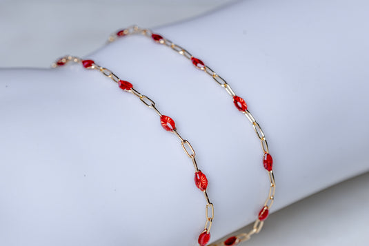 Core - 14K Gold Filled Enamel (Red)