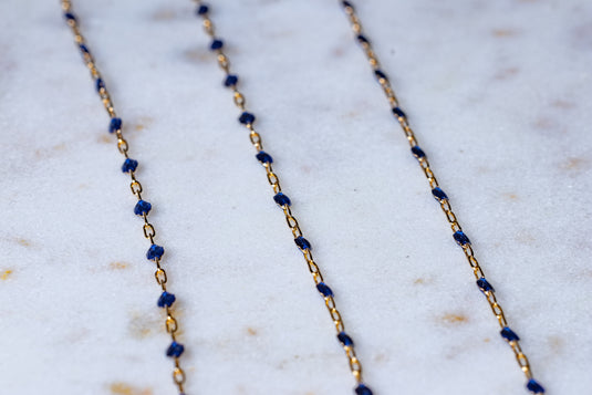 Noble - 14K Gold Filled Enamel (Blue)