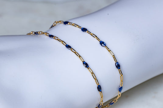 Noble - 14K Gold Filled Enamel (Blue)
