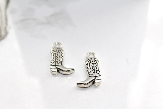 Cowboy Boot Charm - Silver Plated