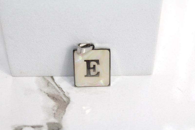 Load image into Gallery viewer, Marble Letter Frame Charms - Silver Plated
