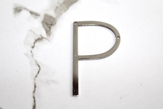 Load image into Gallery viewer, Large Letter Charm - Silver Plated
