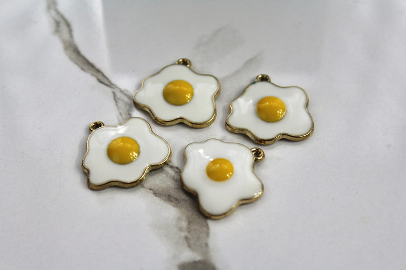 Load image into Gallery viewer, Sunny Side Up Egg Charm - Gold Plated
