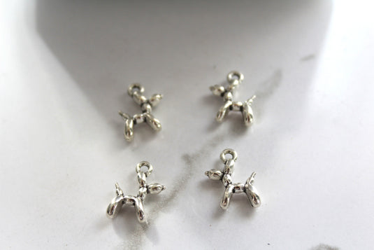 Balloon Dog Charm - Silver Plated